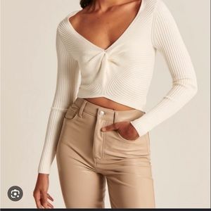 Abercrombie & Fitch Twist-Front Sweater Top